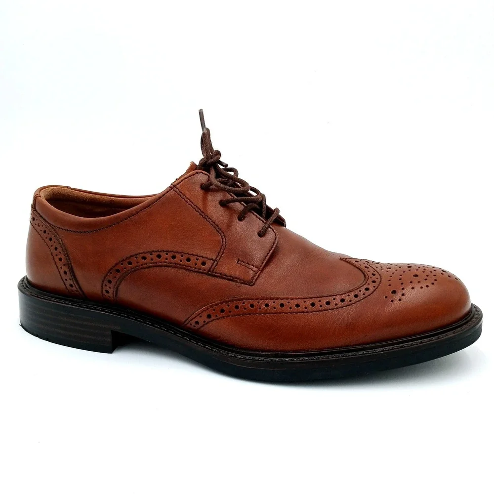 Johnston & Murphy‎ Men's Brown Leather Wingtip Oxford Dress Shoes Size 8M